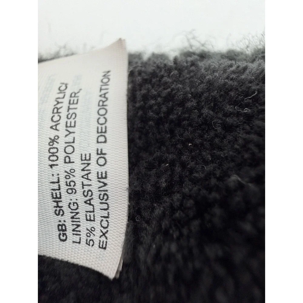The North Face Headband Women's Black Winter Cable Knit Faux Fur‎ Lined Earband